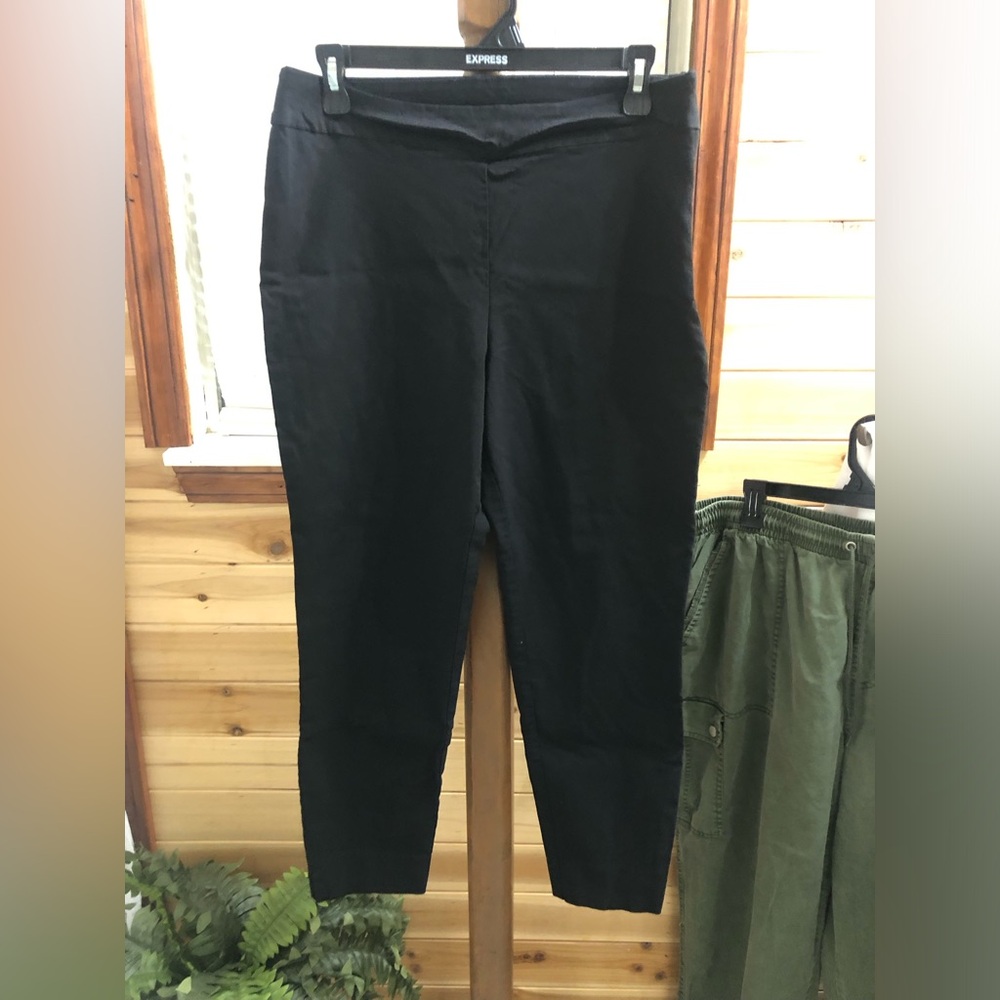 Black Ankle Pants slim fit with side zipper